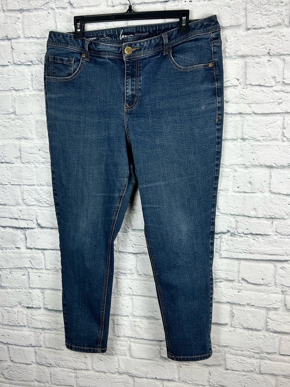 Lane Bryant Genius Fit Skinny Jeans Women’s Size 18 Short Medium Wash Stretch
